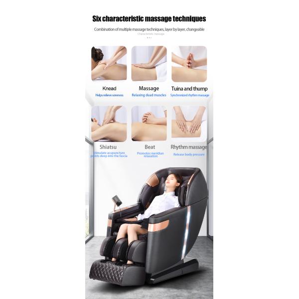 Synthetic Leather Upholstery 4D SL Track Zero Gravity Massage Chair with Shiatsu Rollers