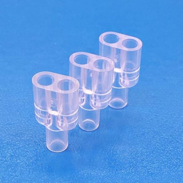 Straight Plastic Medical Components Three Way 4.0mm Tube Luer Connectors