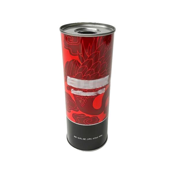 DADI Customized Olive Oil Can Tinplate Bright / Matte / 3D Surface Cylindrical Oil Can