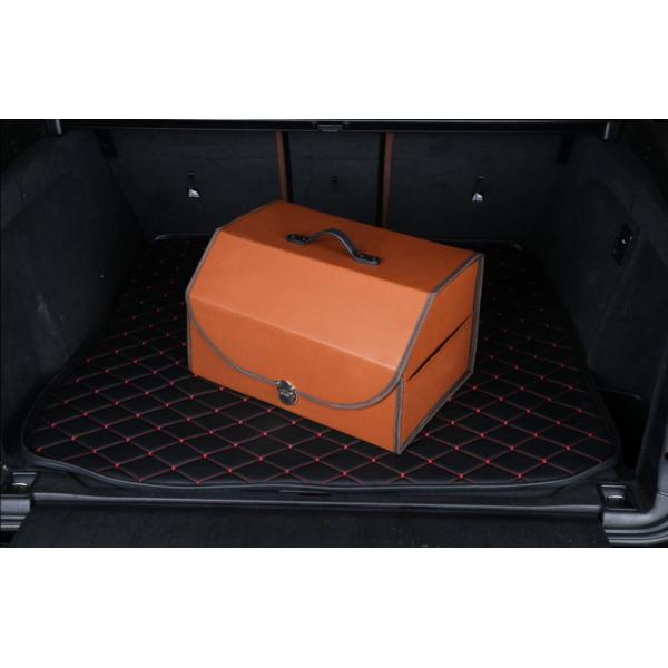 PU Leather Folding Car Organizer , Car Trunk Cargo Organizer 50 * 32 * 30cm