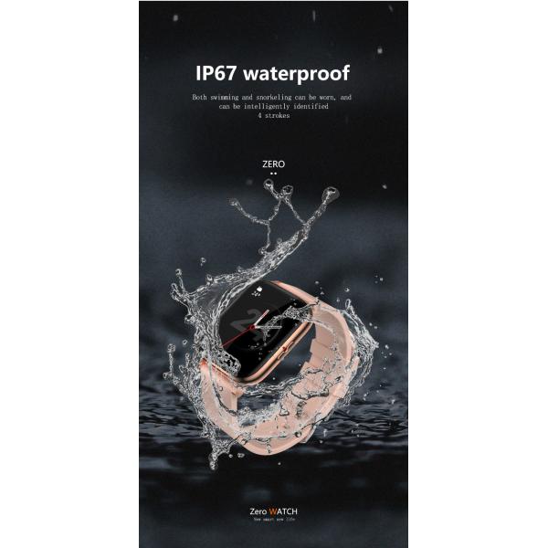 perseguidor impermeable Qianrun de la aptitud de la pantalla táctil 1.7Inch IP68 Smartwatch