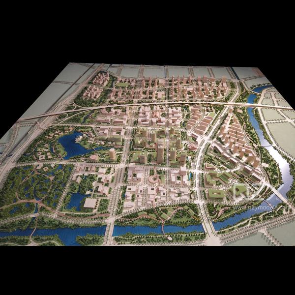 UPDIS 1/1000 Модель концепции городского дизайна Цзиньчжоу