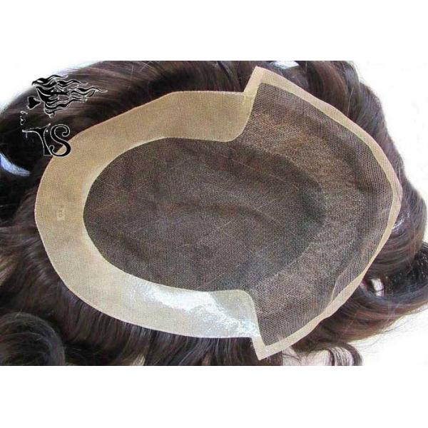 100% Indian Human Hair Non Surgical Hair Replacement With French Lace Front