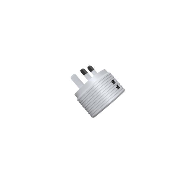 Black Dual USB Ports Fireproof PC 5V3.4A UK Mains Charger