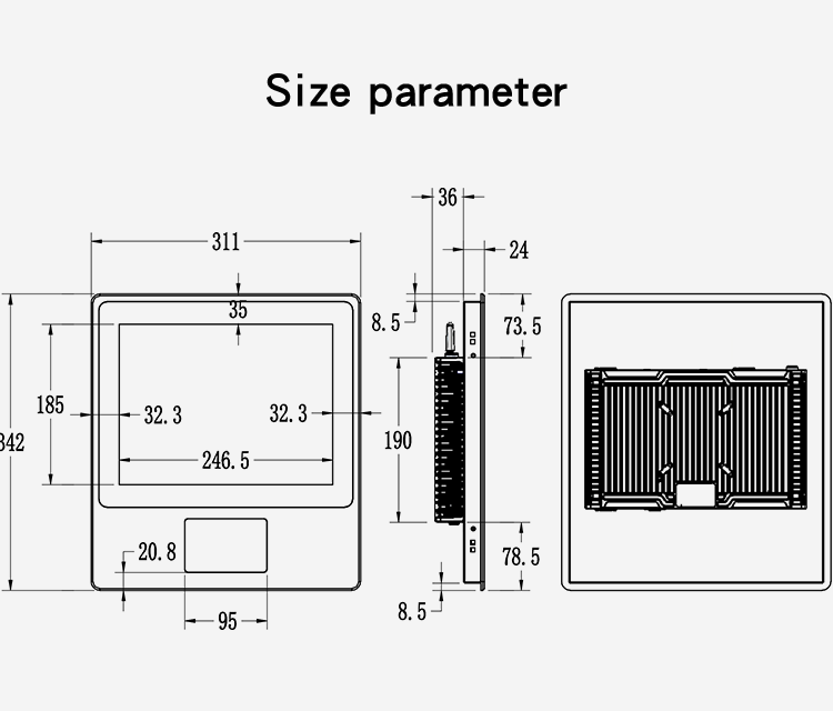 12.1 Inch Wall Mountable Self-service Kiosk with 10 Point Capacitive Touch Screen for Indoor Use