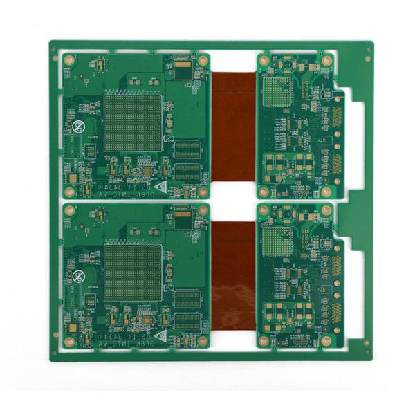 Blue Rigid Flexible PCB with Minimum Bend Radius of 0.5mm and Drilling Size of Min 0.0078” 0.2mm