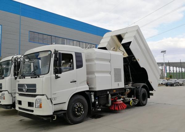 Caminhão do vácuo da vassoura de rua do veículo com rodas 190HP 8cbm de Dongfeng 6