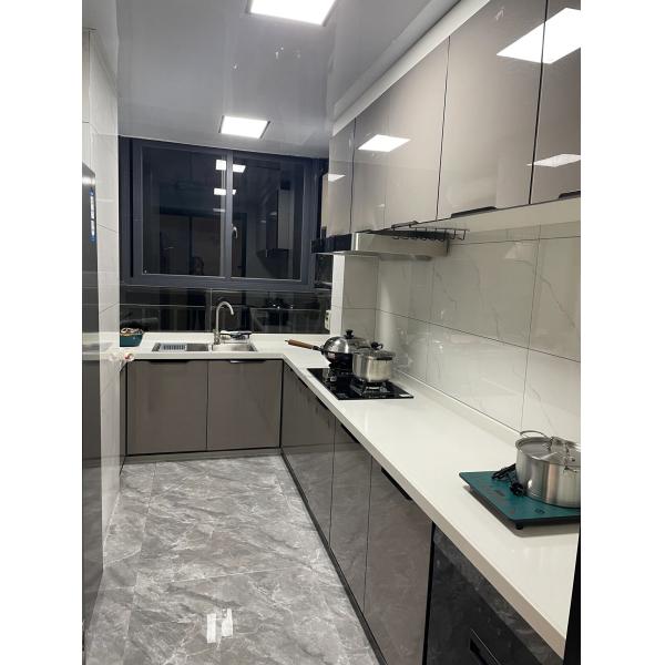 Laminate Kitchen Cabinet Sets With Clear Glass Door Panel Wall Cabinets