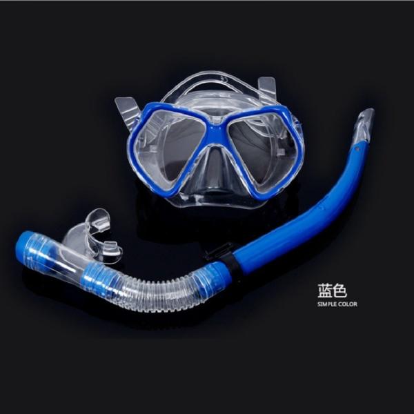 Good quality pVC and templed glass scuba diving mask and snorkel set  snorkling gear set 5 color OEM accept