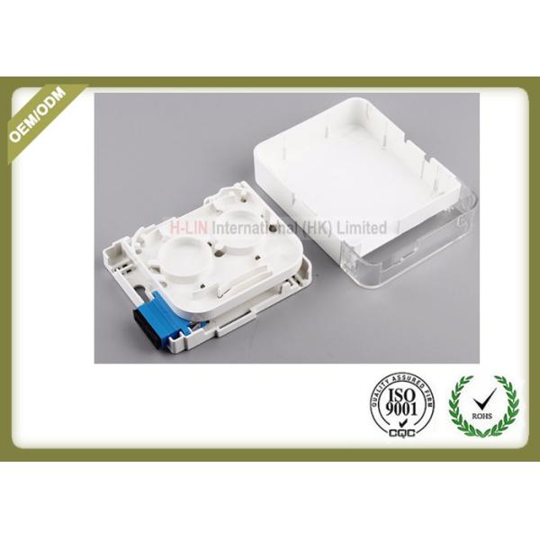LC SC Duplex Fiber Access Terminal Box White Color With Transparent Cover Lid