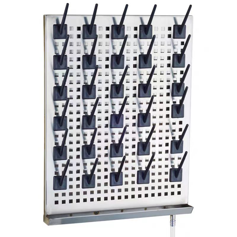 Multi Functional Stainless Steel Peg Board Glassware Laboratory Drying Rack Wall