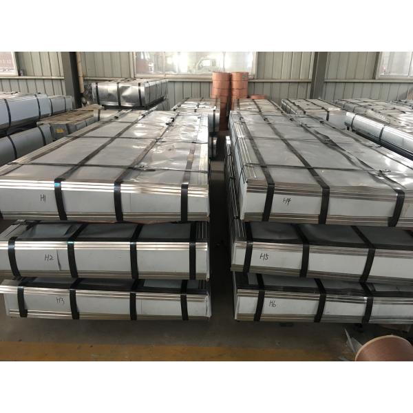 20-275g/M2 Zinc Coated Corrugated Steel Sheet / Galvanized Roofing Panels For Construction