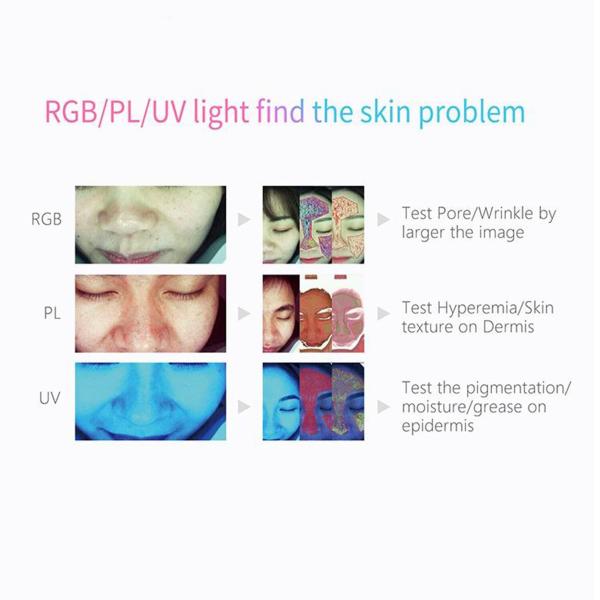 12 Megapixel 4D 8D Magic Mirror Skin Analyzer Equipment Dual Cameras