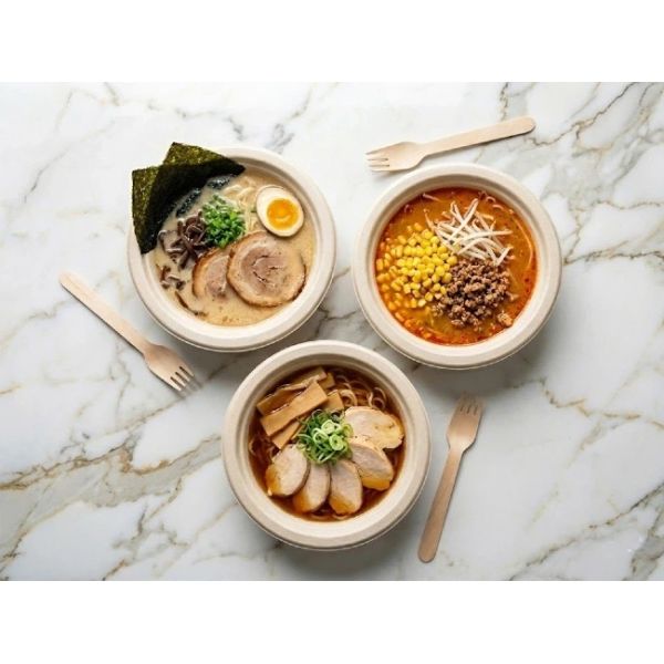 12oz Disposable Compostable Sugarcane Bagasse Bowl Soup Salad Container