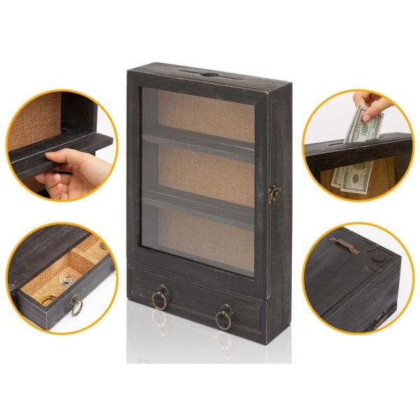 Boîte à échantillons de couverture transparente en bois fleur séchée plante de fleurs conservées collection de fleurs boîte d'affichage cadre photo cadre photo en bois