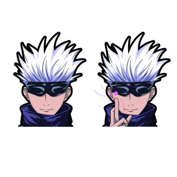 0.45mm PET Jujutsu Kaisen Motion Sticker Lenticular Sticker 3D Anime Designs For Car Cticker Window