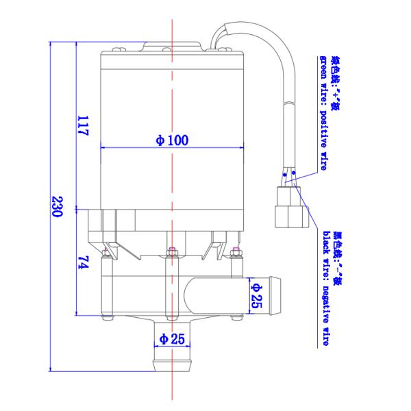 Air Conditioner  Hot Water Pump 180W For Bus And Truck  24V Brush DC