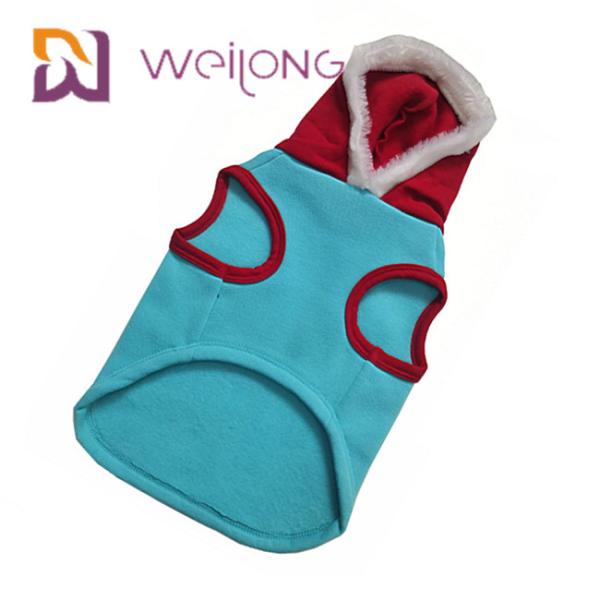 CVC Fleece Winter Pet Hoodie Clothes Christmas Cat Dog Hoodie Sweater With Santa Claus