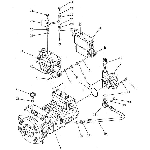 Excavator Pump 708-23-01012 708-23-04014 HPV55 Hydraulic Main Pump PC120-5
