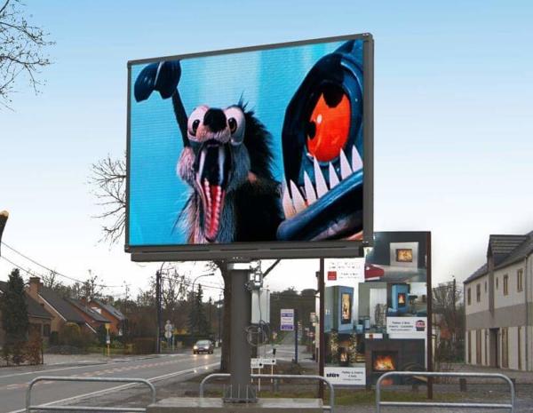 P10 Outdoor Full Color Waterproof HD LED Billboards Die-Casting Aluminum Cabinet 3 Years Warranty