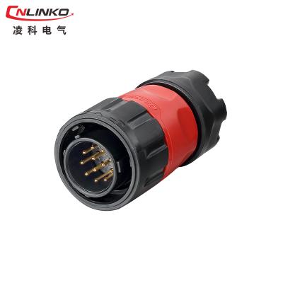 Cnlinko YM 24 11 Pin Plastic Circular Single Hole Waterproof Aviation Plug Connector IP68 Male and Female Socket Power Connector