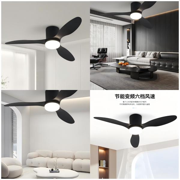 Gros de 48 pouces 52 pouces ETL CE certifié salon intérieur chambre à coucher télécommande Bldc ventilateur de plafond avec lumière