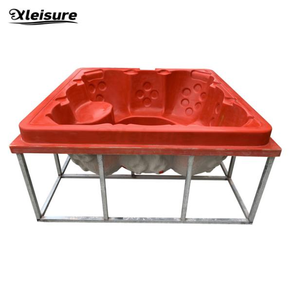 8-person todo-seater molde quadrado da banheira de hidromassagem para a banheira de hidromassagem madeira-ateada fogo, banheira de hidromassagem com queimador de madeira, banheira de hidromassagem com uma banheira do fogão