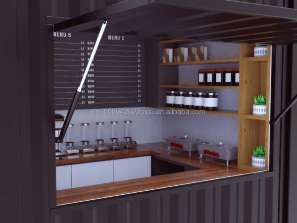 Hotel Prefab Movable Shop Modern Design Prefabricated Restaurant Bar Sales Kiosk Tiny Home Made of Steel Sandwich Panel