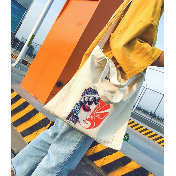 Canvas shoulder bag 2018 Korean version of new personalized shopping bag fashion messenger bag