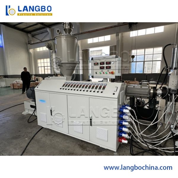 PPR Pipe Extrusion Line with 3 Layer Co-Extrusion, Diameter Control, and 150kg/h Output for High-Quality Plastic Tube Production