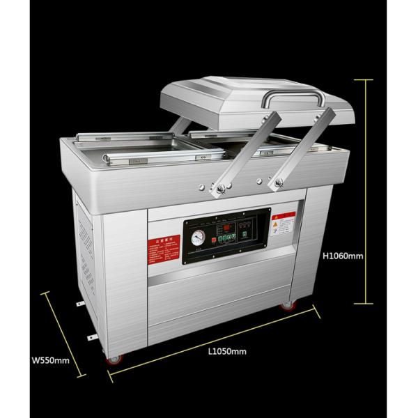 Industrial Chicken Double Vacuum Chamber Sealer for Bags Packaging 10mm Sealing Width