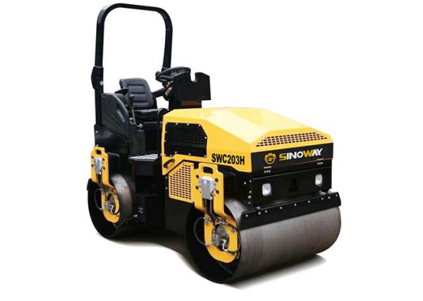Small Hydraulic Transmission Tandem Vibratory Rollers , 3 ton Compact Road Rollers