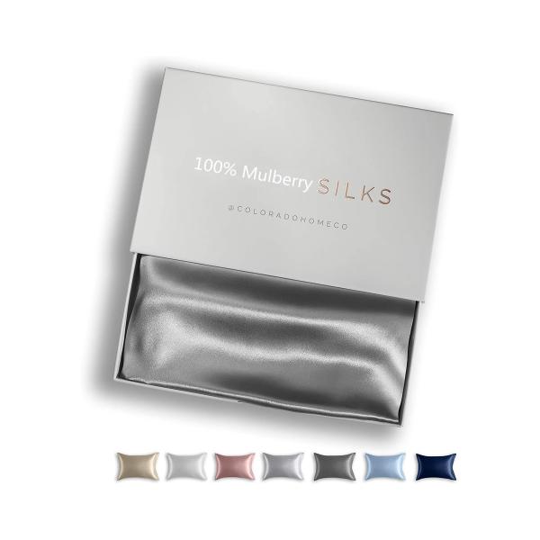 22mm 25mm Silk Pillowcase Gift Set With Gift Box Plain Dyed