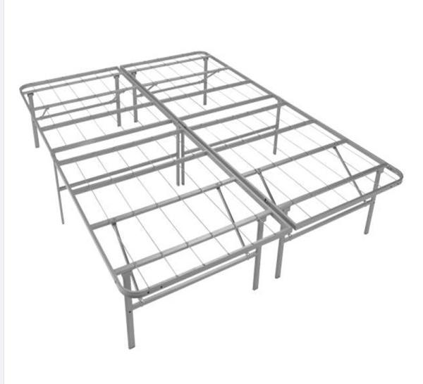 Modern Stainless Metal Boxspring Bed Frame for Foldable Bedroom Furniture in Hotels