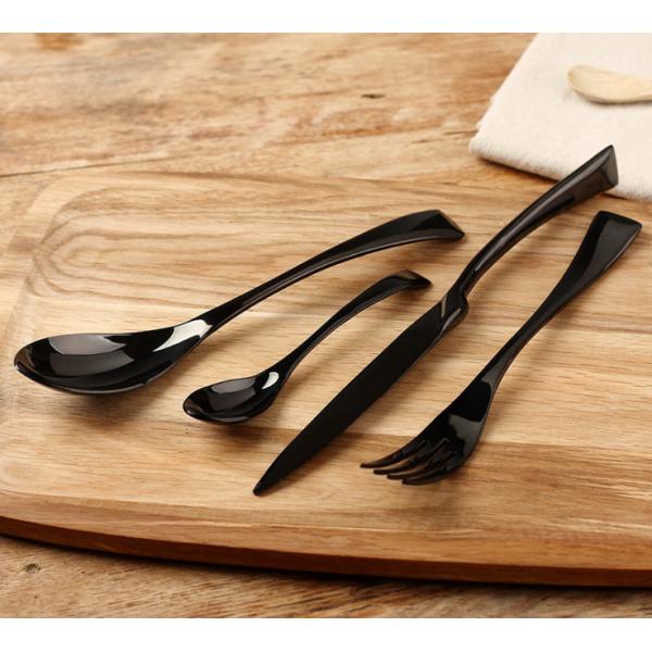 NEWTO Stainless Steel Black Flatware/Wedding Cutlery/Colorful Banquet Tableware