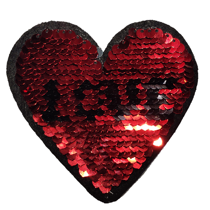 3D Cloth Patch Reversible Embroidery Patch Label with Beads and Sequins Embroidered Clothing Accessories Main Material Fabric
