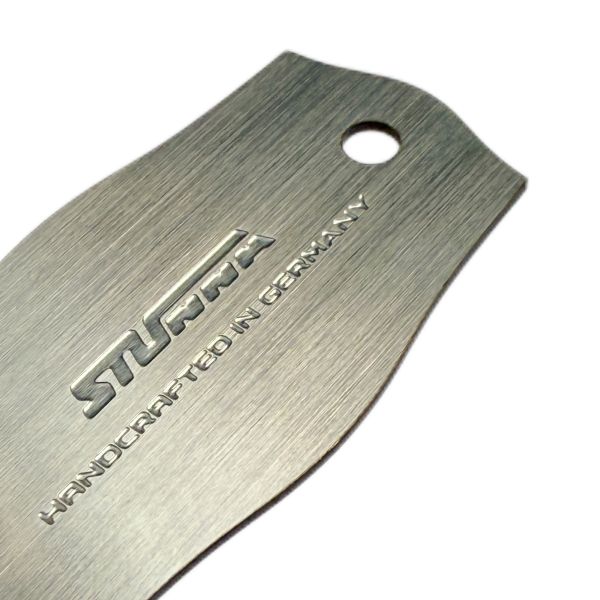 Custom Irregular Shape Metal Nameplate Brushed Stainless Steel Nameplate Etched Debossed Letter Sign With Two Holes