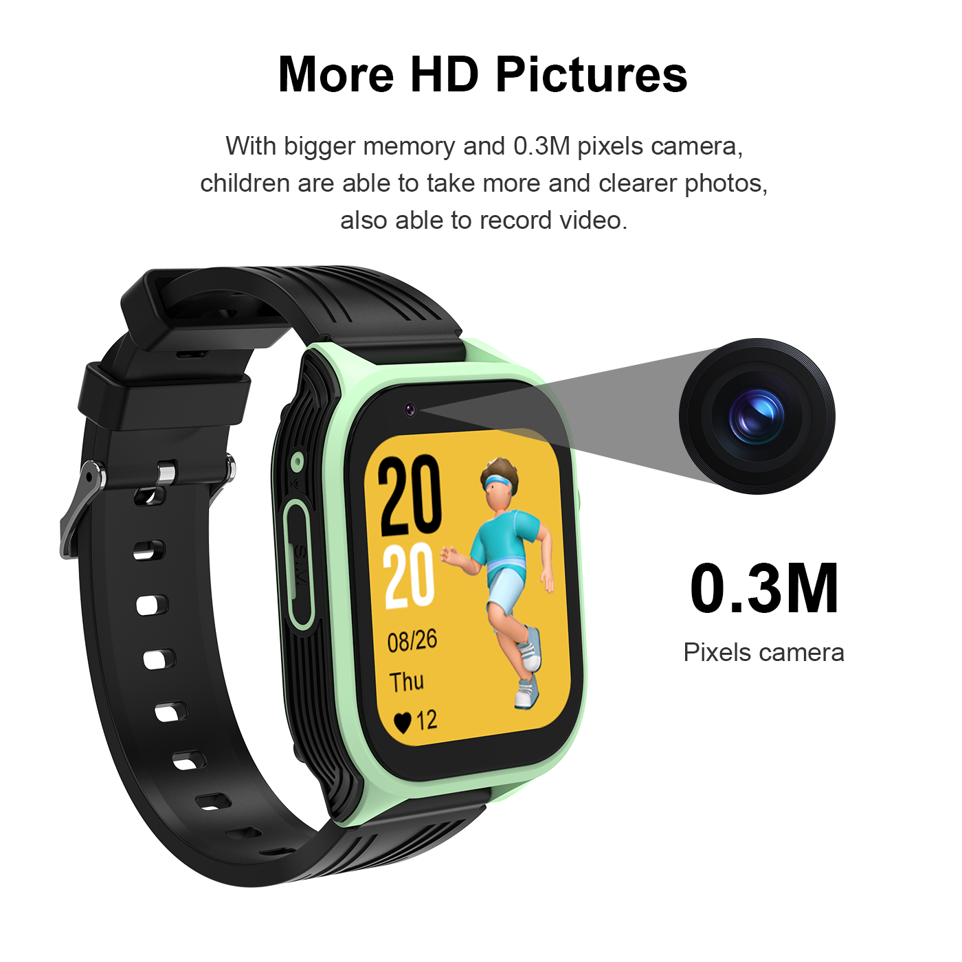 1.83''screen GPS+WIFI+LBS WhatsAPP 850mAh video call 1+8GB D8 4g smartwatch