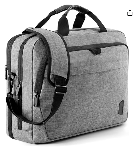 Laptop Bag, 15.6 Inch Briefcase Men, Lockable Computer Bag Work Bag, Water-Repellent Shoulder Messenger Bag Travel Office Business