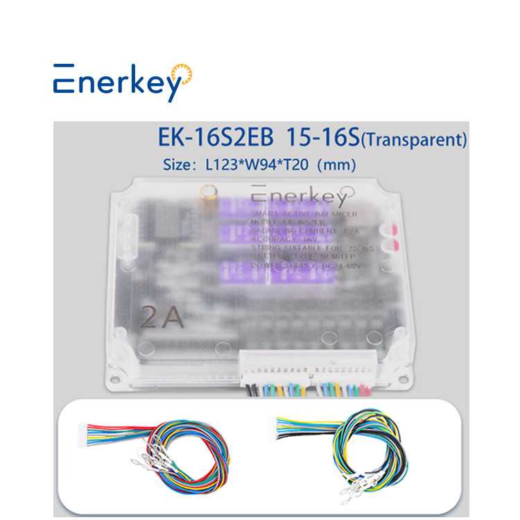 Enerkey 2A 4A Умный активный балансировщик 15S 16S Lifepo4 / Литий-ионный батарейный эквалайзер для электрического велосипеда