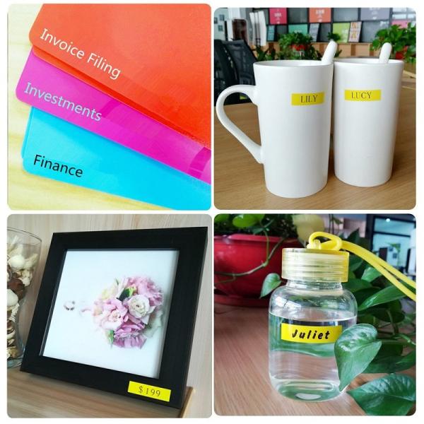 Plastic White On Black Printer Tape Cassette For KingJim SD6KW 6mm * 8m Refills