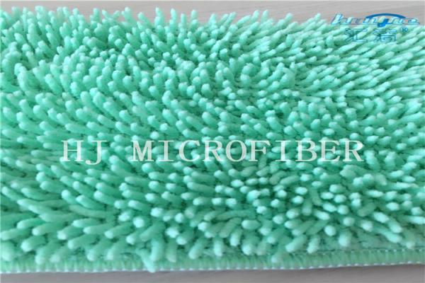 Almofadas pequenas da substituição do espanador das cabeças do espanador da tela de Chenille de Microfiber da cor verde