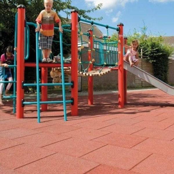 Heavy-Duty Non-Slip Rubber Outdoor Tiles for Children&prime;s Play Areas Surface Solution