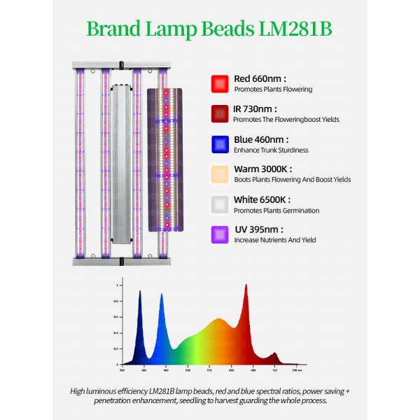Full Spectrum Three-Way 400W LED Plant Lights ANDY Wholesale Commercial 4 Bar LM301H EVO LM281B LED Grow Lighting