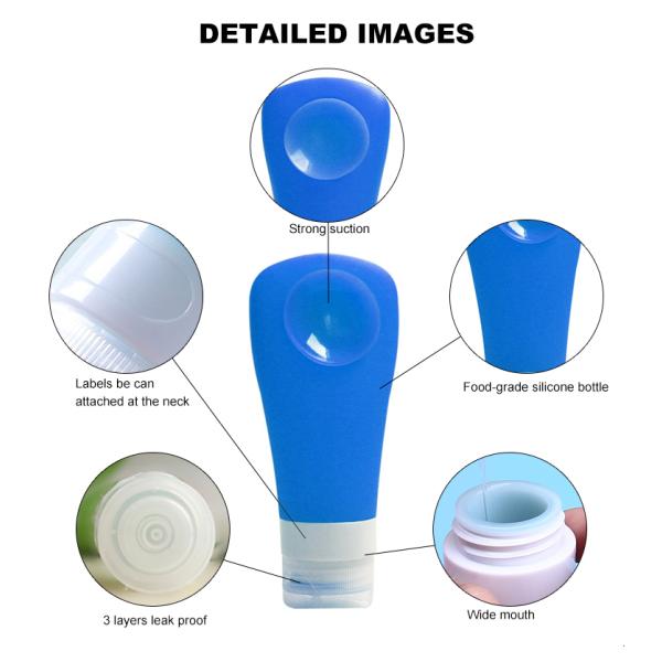 Красочный портативный Refill силикона 60ML разливает по бутылкам с высасывателем