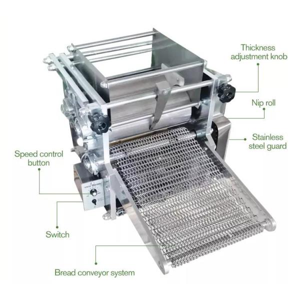 New Arrival Industrial Flour Corn Tortilla Machine Press Vread Grain Maker Roti Chapati Making Machine
