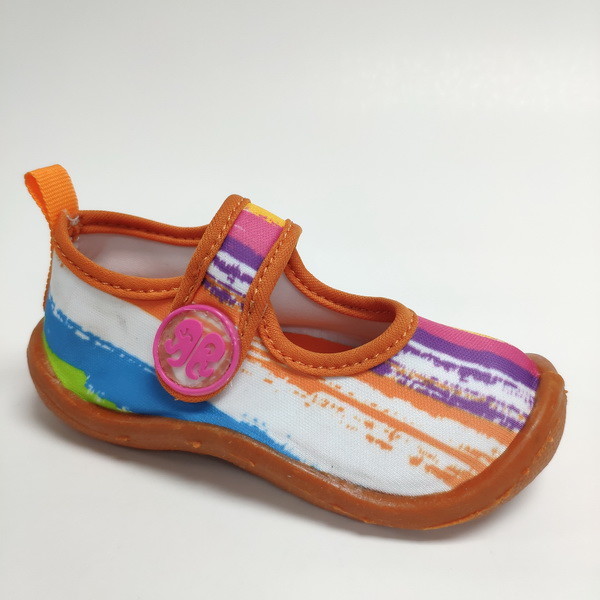 TPR Kids Aqua Shoes , Rainbow Printed Lightweight Water Shoes