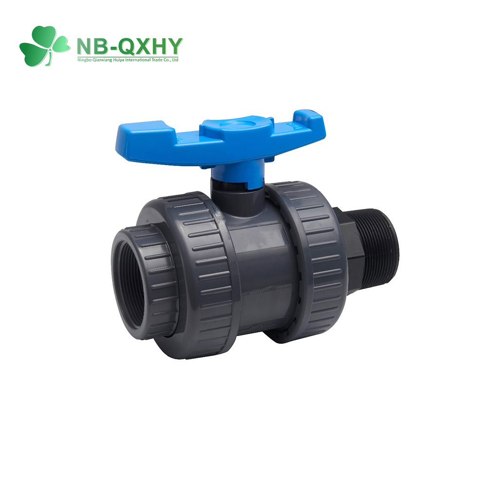 2-дюймовый 4-дюймовый 6-дюймовый ПВХ настоящий Union Ball Valve двойной для функции отключения QX Standard