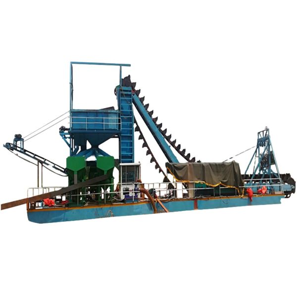 Energy Mining Electric Bucket Chain Dredger 1.12m Hull Depth 56 KG Weight