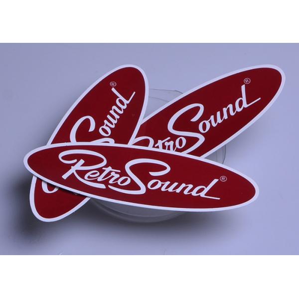 Custom printing high quality PVC vinyl die cut oval UV resistant car sticker